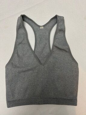 Free People Movement Ribbed Gray Tank Top size XS/S